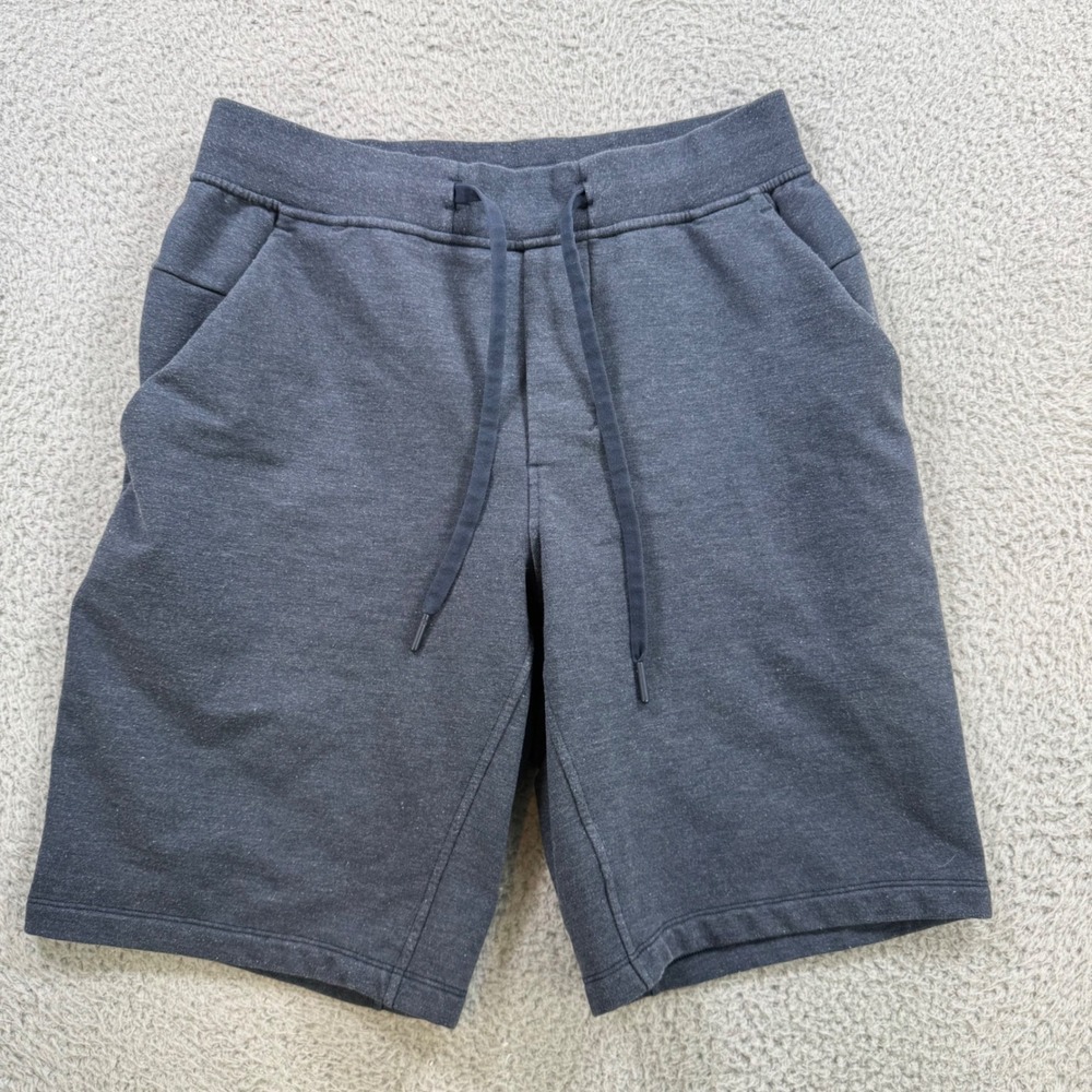 Lululemon Mens City Sweat Short 9 Inch Heathered Iron Blue Small‎ LM7AYGS